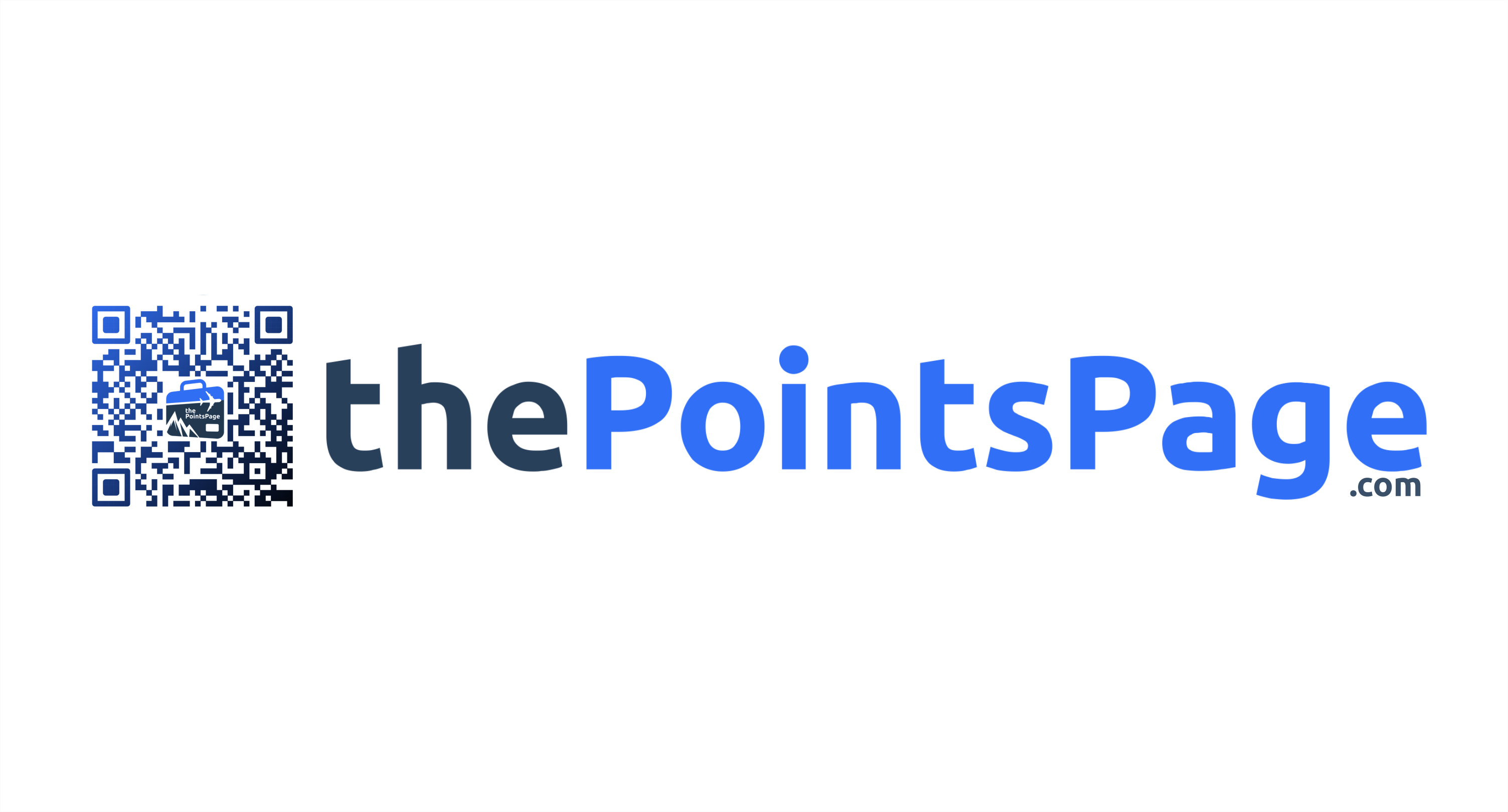 thePointsPage logo with QR and .com wording on white background