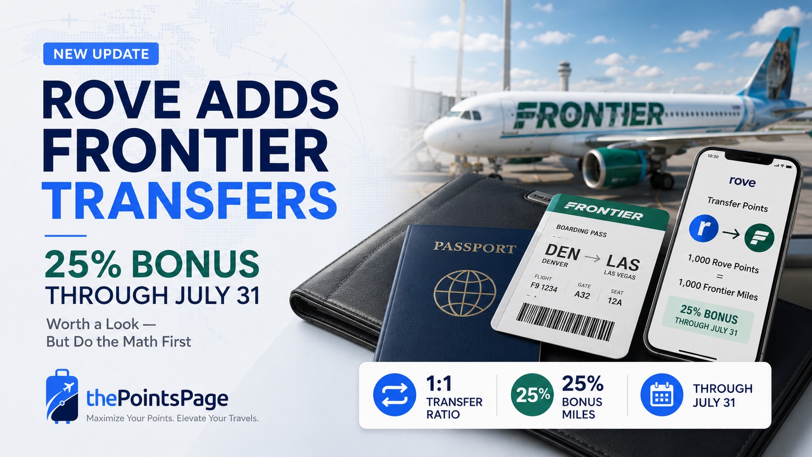 frontier and rove partnership with 25%