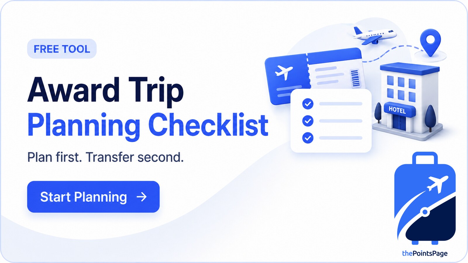 travel planning checklist tool