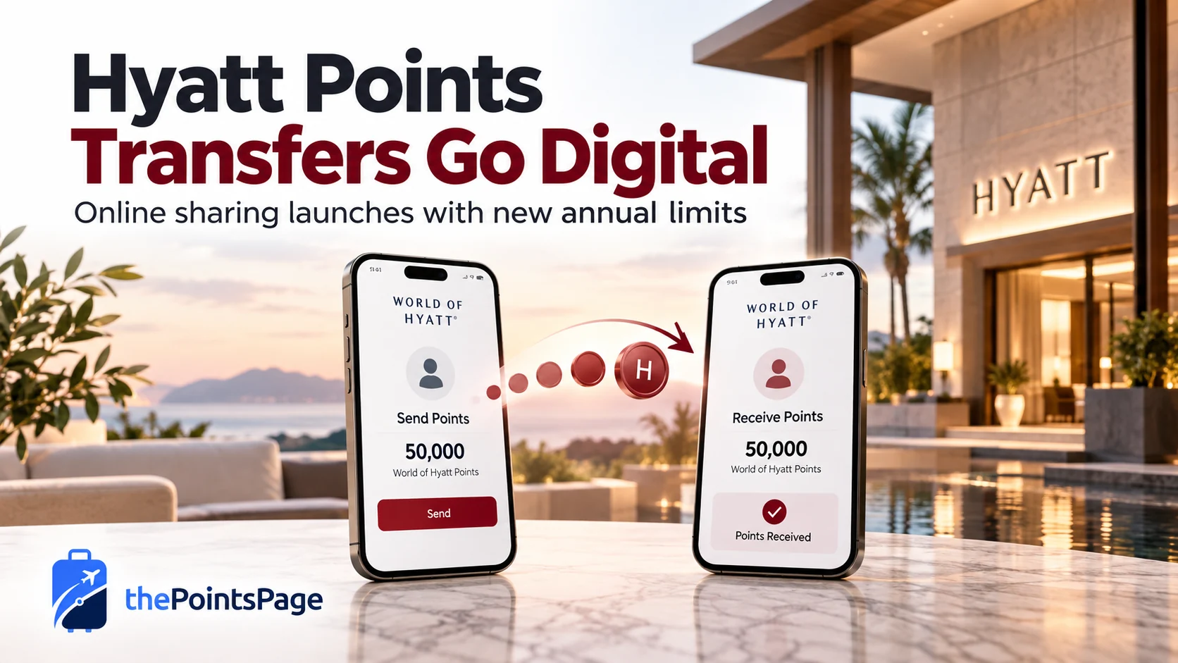 hyatt online points transfers
